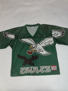 Philadelphia Eagles Wilson Green V-Neck Mesh Football Jersey